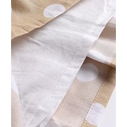 Babyhug Cotton Woven Half Sleeves Polka Dots Printed Frock With Bloomer - Beige