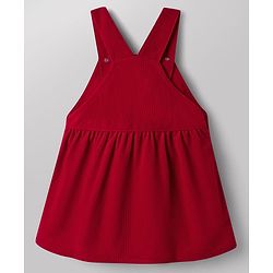 Babyhug Corduroy Woven Half Sleeves T-Shirt & Frock with Floral Print &  Heart Patch - Red