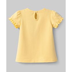 Babyhug Cotton Knit Half Sleeves T-Shirt With Floral & Bird Print - Multicolor