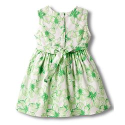 Babyhug Poplin Woven Sleeveless Floral Printed Frock with Bow Applique - White