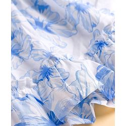 Babyhug 100% Cotton Woven Sleeveless Floral Printed Frock - White