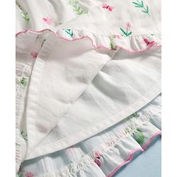 Babyhug Poplin Woven Sleeveless Frock With Floral Print - White