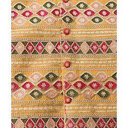 Babyhug Cotton Blend Woven Full Sleeves Kurta Dhoti Set With Sequinned Nehru Jacket - Red