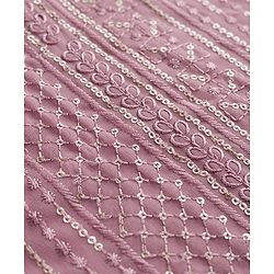 Babyhug Georgett Woven Full Sleeves Embroidered Kurta Pyjama Set - Lavender