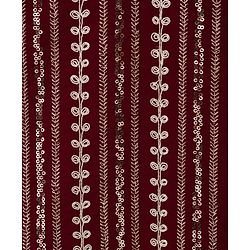 Babyhug Cotton Blend Woven Full Sleeves Embroidered & Sequinned Kurta Pyjama Set - Wine