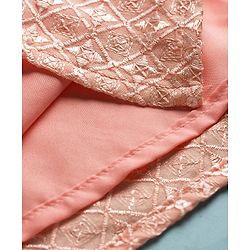 Babyhug Cotton Blend Woven Full Sleeves Sequin Embroidered Kurta Pyjama Set - Peach
