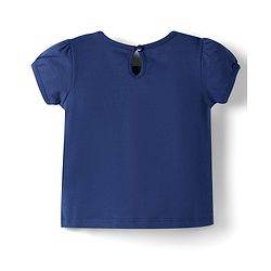 Babyhug Cotton Knit Half Sleeves T-Shirt with Text Print - Navy Blue