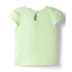 Babyhug Cotton Knit Half Sleeves T-Shirt with Floral Graphics - Multicolor