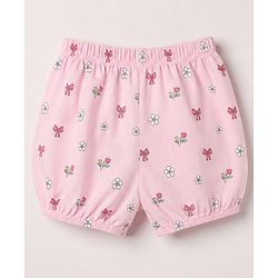 Babyhug 100% Cotton Single Jersey Knit Floral Printed Bloomers Pack of 3 - Multicolour