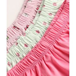 Babyhug 100% Cotton Single Jersey Knit Floral Printed Bloomers Pack of 3 - Multicolour