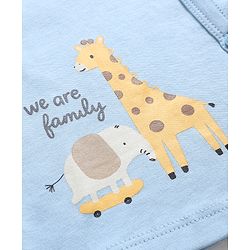 Babyhug 100% Cotton Half Sleeves Jhablas With Animal Print Pack of 3 - Multicolor