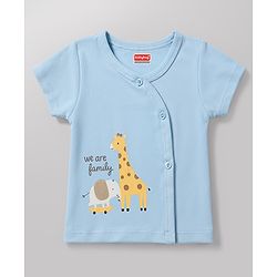 Babyhug 100% Cotton Half Sleeves Jhablas With Animal Print Pack of 3 - Multicolor