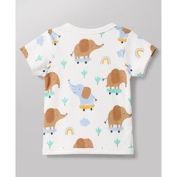 Babyhug 100% Cotton Half Sleeves Jhablas With Animal Print Pack of 3 - Multicolor