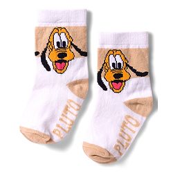 Cute Walk by Babyhug Disney  Non Terry Knit Anti-Bacterial Anklet Length Socks with Mickey Mouse Graphic Pack of 3 - White