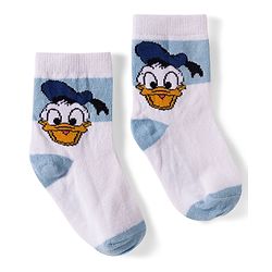 Cute Walk by Babyhug Disney  Non Terry Knit Anti-Bacterial Anklet Length Socks with Mickey Mouse Graphic Pack of 3 - White