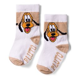 Cute Walk by Babyhug Disney  Non Terry Knit Anti-Bacterial Anklet Length Socks with Mickey Mouse Graphic Pack of 3 - White