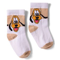 Cute Walk by Babyhug Disney  Non Terry Knit Anti-Bacterial Anklet Length Socks with Mickey Mouse Graphic Pack of 3 - White