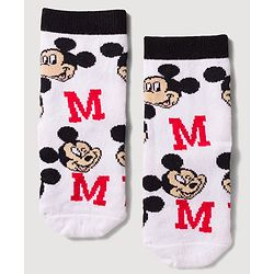 Cute Walk by Babyhug Disney Knit Ankle Length Antibacterial Socks with Mickey Mouse Design Pack of 3 - Multicolor