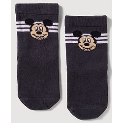 Cute Walk by Babyhug Disney Knit Ankle Length Antibacterial Socks with Mickey Mouse Design Pack of 3 - Multicolor