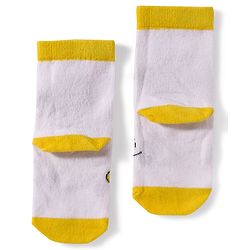 Cute Walk by Babyhug Disney Non Terry Knit Anti-Bacterial Ankle Length Socks with Mickey Mouse Graphic Pack of 3 - Red & Yellow
