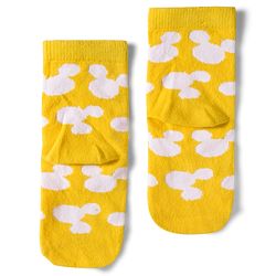 Cute Walk by Babyhug Disney Non Terry Knit Anti-Bacterial Ankle Length Socks with Mickey Mouse Graphic Pack of 3 - Red & Yellow