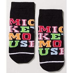 Cute Walk by Babyhug Disney Knit Ankle Length Antibacterial Socks with Mickey Mouse Design Pack of 3 - Multicolor
