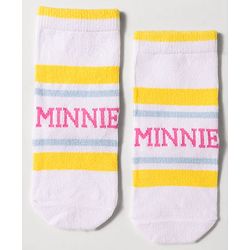 Cute Walk by Babyhug Disney Knit Ankle Length Antibacterial Socks with Minnie Mouse Design Pack of 3 - Multicolor