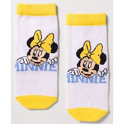 Cute Walk by Babyhug Disney Knit Ankle Length Antibacterial Socks with Minnie Mouse Design Pack of 3 - Multicolor