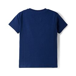 Babyhug Disney Single Jersey Knit Half Sleeves T-Shirt with Simba Graphics - Navy Blue