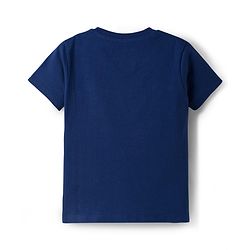 Babyhug Disney Single Jersey Knit Half Sleeves T-Shirt with Simba Graphics - Navy Blue