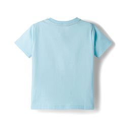 Babyhug Disney Single Jersey Knit Half Sleeves T-Shirt with Mickey Mouse Graphic - Light Blue