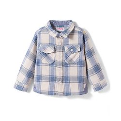 Babyhug Cotton Woven Full Sleeves Checkered Shirt - Blue