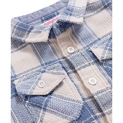 Babyhug Cotton Woven Full Sleeves Checkered Shirt - Blue