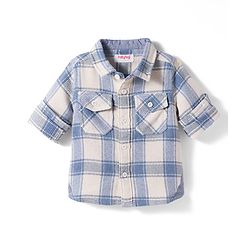 Babyhug Cotton Woven Full Sleeves Checkered Shirt - Blue