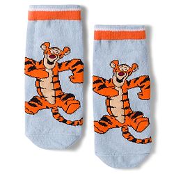 Cute Walk by Babyhug Disney Non Terry Knit Anti-Bacterial Ankle Length Socks with Winnie the Pooh Graphic Pack of 3 - Yellow & White