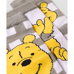 Cute Walk by Babyhug Disney Knit Ankle Length Antibacterial Socks with Winnie the Pooh Design Pack of 3 - Multicolor