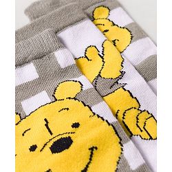 Cute Walk by Babyhug Disney Knit Ankle Length Antibacterial Socks with Winnie the Pooh Design Pack of 3 - Multicolor