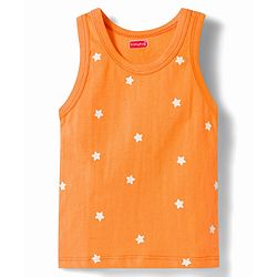 Babyhug Single Jersey 100% Cotton Dino & Star Printed Sleeveless Sandos Pack of 3 - Multicolour