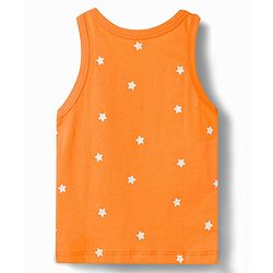Babyhug Single Jersey 100% Cotton Dino & Star Printed Sleeveless Sandos Pack of 3 - Multicolour