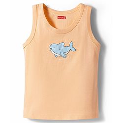 Babyhug 100% Cotton Knit Sleeveless Striped & Sea Life Printed Sando Vests Pack Of 3 - Multicolor