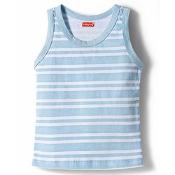 Babyhug 100% Cotton Knit Sleeveless Striped & Sea Life Printed Sando Vests Pack Of 3 - Multicolor