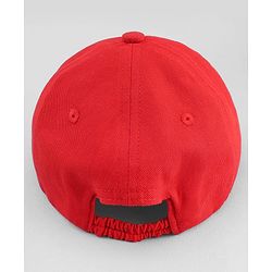 Babyhug Woven Baseball Cap With Mama's Boy Text Embroidery Red - Diameter 17.5 cm