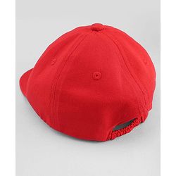 Babyhug Woven Baseball Cap With Mama's Boy Text Embroidery Red - Diameter 17.5 cm