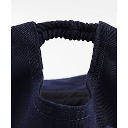 Babyhug Woven Baseball Cap With Los Angeles Text Embroidery Navy Blue - Diameter 17 cm