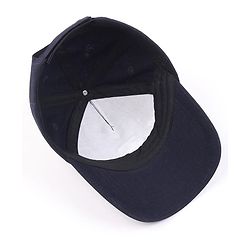 Babyhug Woven Baseball Cap With Los Angeles Text Embroidery Navy Blue - Diameter 17 cm