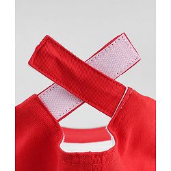 Babyhug 100% Cotton Woven Baseball Cap With Athletic Text Embroidery Red - Diameter 17.5 cm