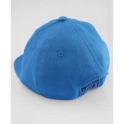 Babyhug Cotton Woven Baseball Cap With Cool Little Dude Text Embroidery Blue - Diameter 17 cm