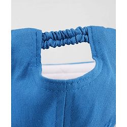 Babyhug Cotton Woven Baseball Cap With Cool Little Dude Text Embroidery Blue - Diameter 17 cm