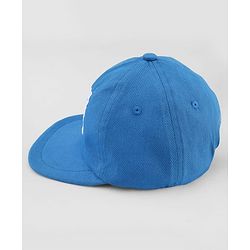 Babyhug Cotton Woven Baseball Cap With Cool Little Dude Text Embroidery Blue - Diameter 18 cm