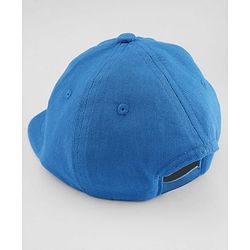 Babyhug Cotton Woven Baseball Cap With Cool Little Dude Text Embroidery Blue - Diameter 18 cm